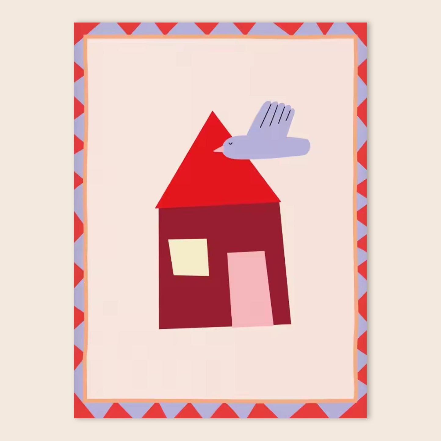 Cute Animal Red Polka Dots Canvas Painting - Cat Fox Dog Horse Bunny Posters - Kids Nursery Wall Home Decor