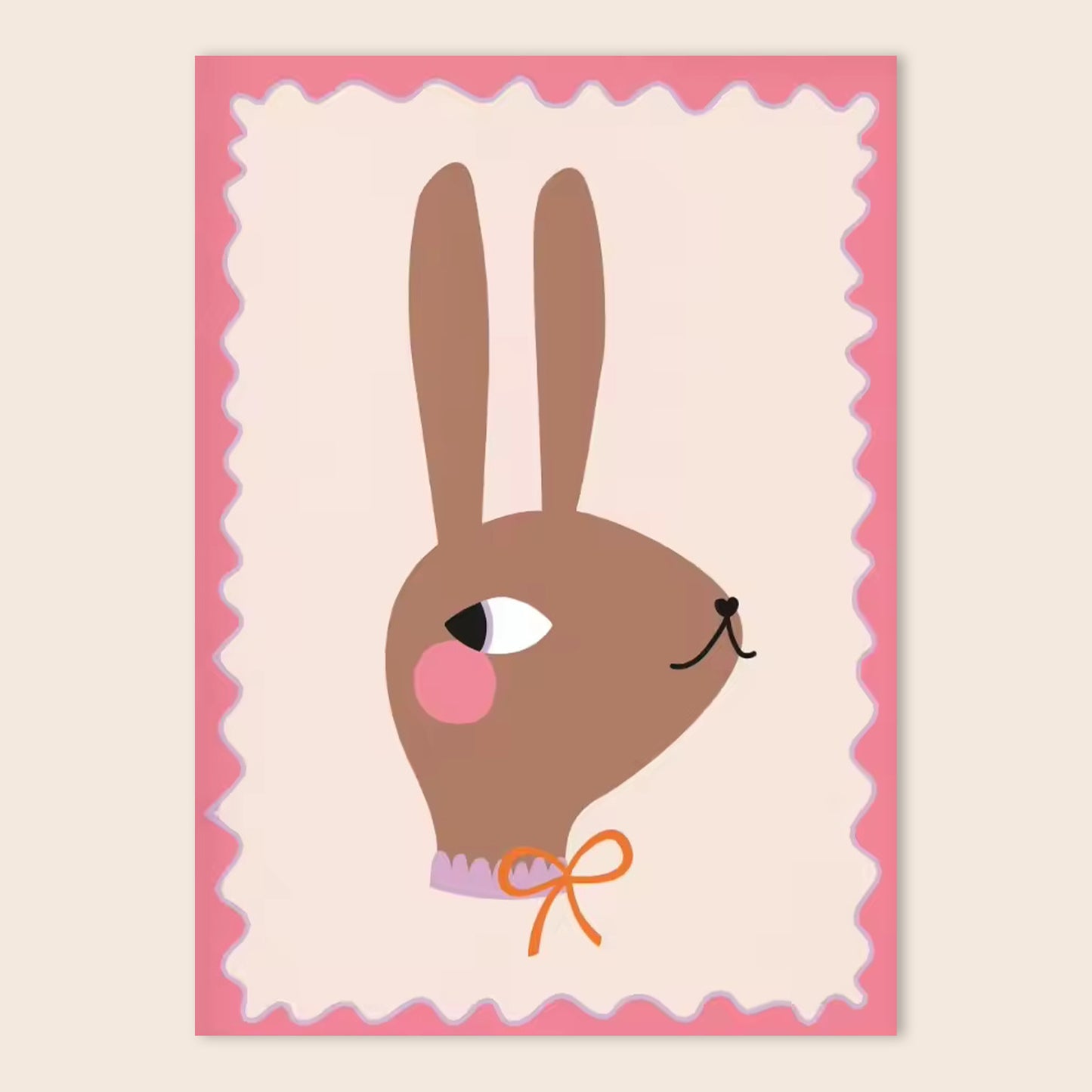 Cute Animal Red Polka Dots Canvas Painting - Cat Fox Dog Horse Bunny Posters - Kids Nursery Wall Home Decor