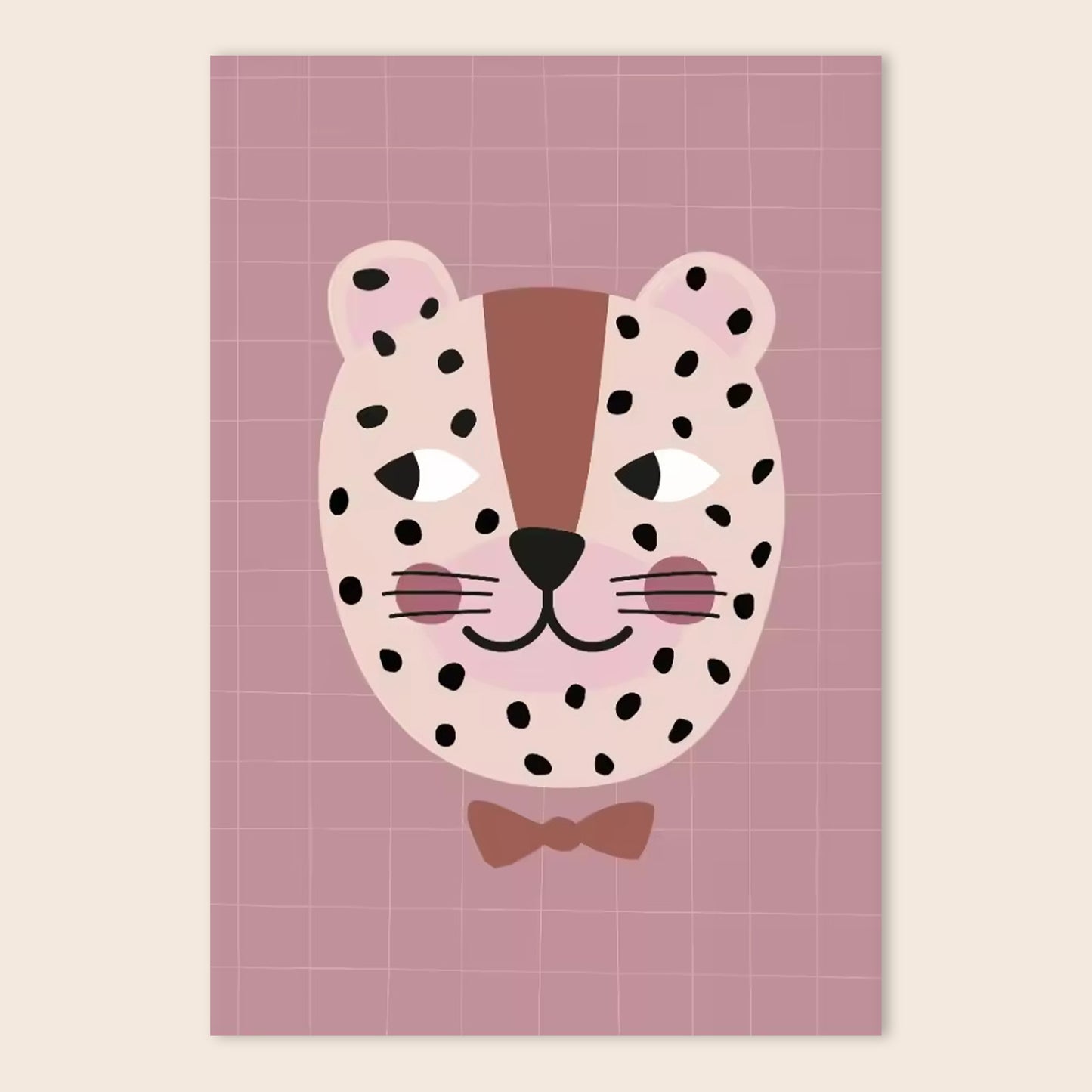 Cute Animal Red Polka Dots Canvas Painting - Cat Fox Dog Horse Bunny Posters - Kids Nursery Wall Home Decor