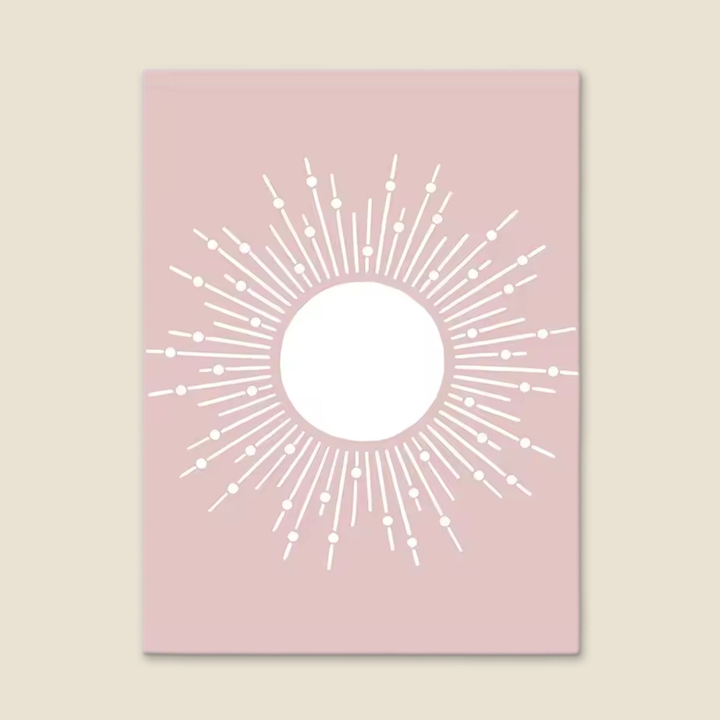 Pink Butterfly Wall Art Nursery Canvas Prints - Sun Rainbow Daisy Heart Posters - Kawaii Pictures for Kids Girl Room Decor