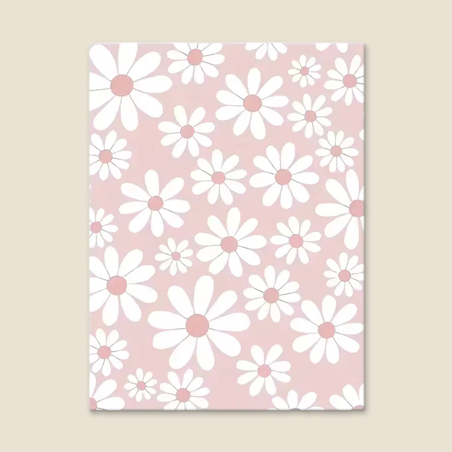 Pink Butterfly Wall Art Nursery Canvas Prints - Sun Rainbow Daisy Heart Posters - Kawaii Pictures for Kids Girl Room Decor