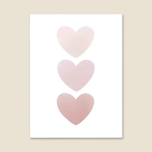 Pink Butterfly Wall Art Nursery Canvas Prints - Sun Rainbow Daisy Heart Posters - Kawaii Pictures for Kids Girl Room Decor