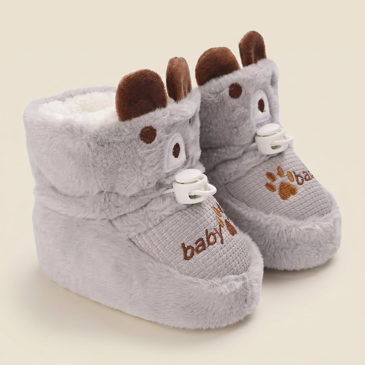 Cute Infant Walking Booties – Thickened Winter Warm Shoes for Baby Boys & Girls - Non-Slip Soft Sole First Walkers (0-18M)
