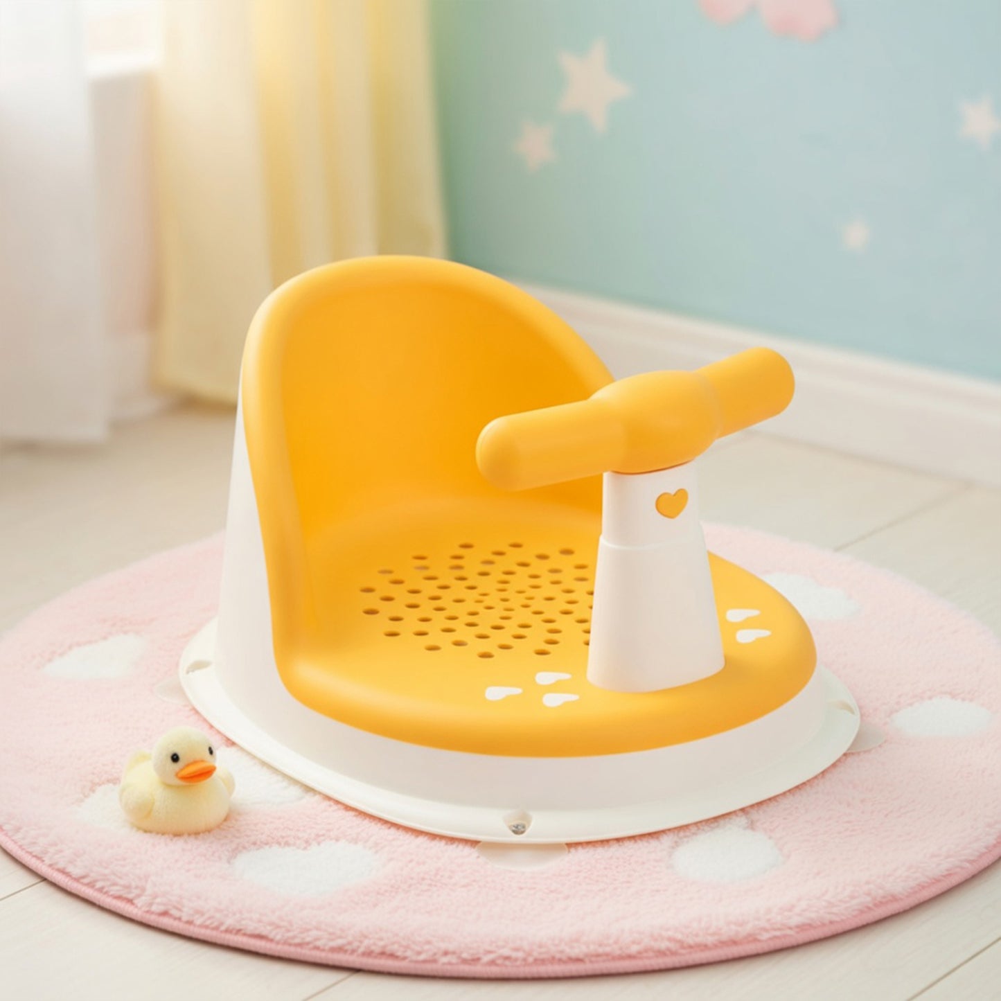 Portable Newborn Shower Seat - Ergonomic Baby Bath Support Stand - Durable ABS Bathtub Growth Accessories