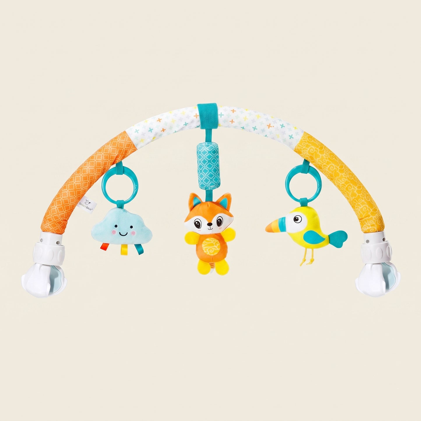 Adjustable Baby Stroller Arch Toy - Universal Sensory Activity Bar with Play Bells - Safe Hanging Toy for Car Seats, Bouncers & Cribs