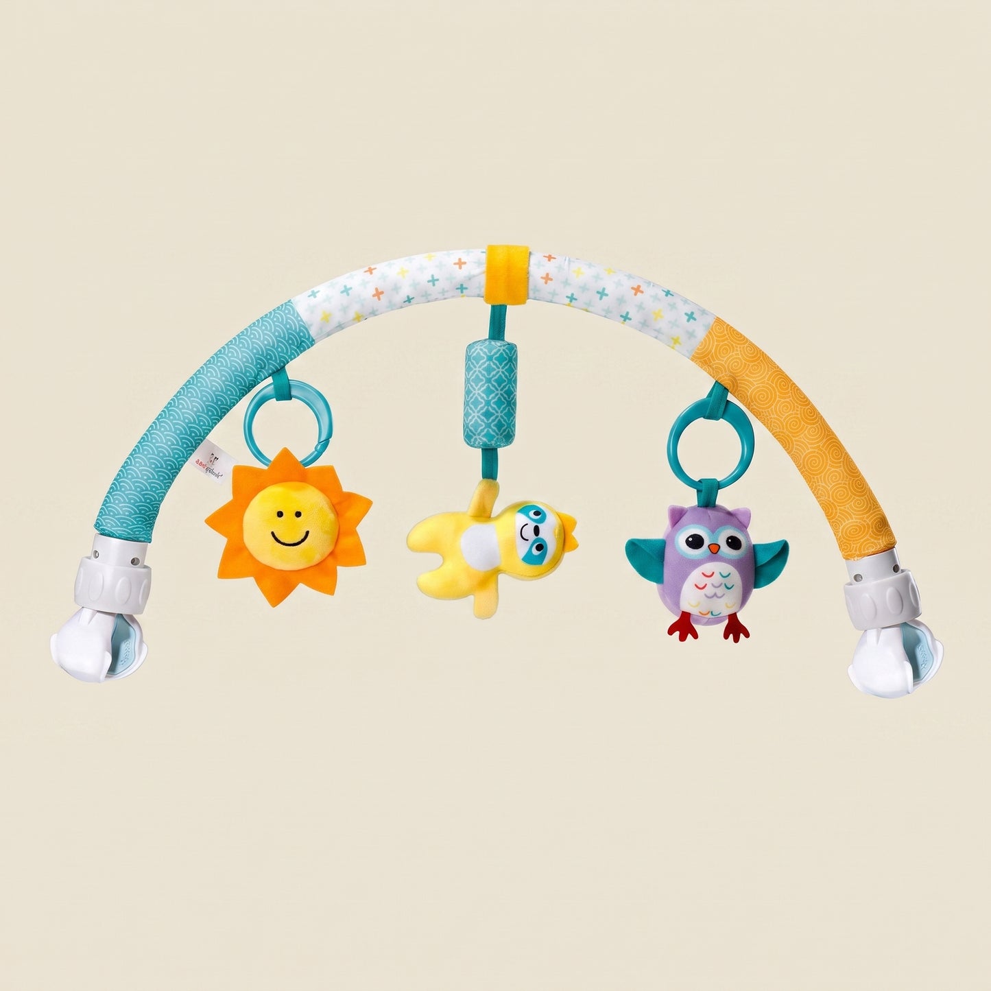 Adjustable Baby Stroller Arch Toy - Universal Sensory Activity Bar with Play Bells - Safe Hanging Toy for Car Seats, Bouncers & Cribs