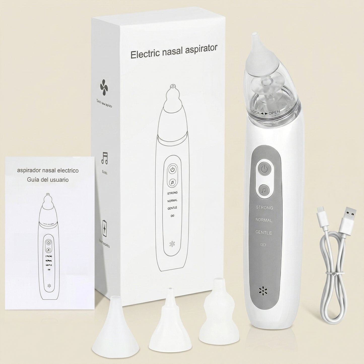 Smart Electric Baby Nasal Aspirator - New Pattern Charging Version - Gentle Suction Device to Prevent Nasal Congestion
