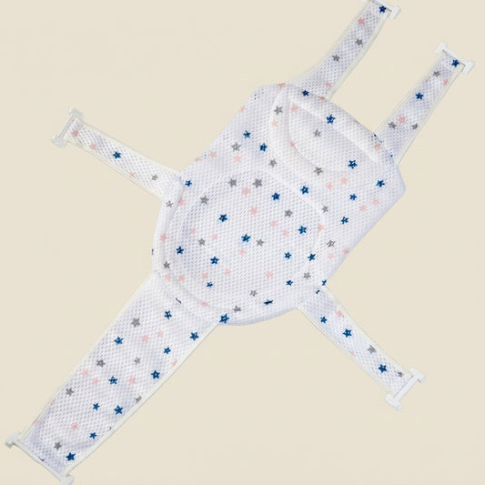 Non-Slip Baby Bath Mat - Adjustable Suspension Bath Net for Newborns - Breathable Soft Bathtub Recliner Seat