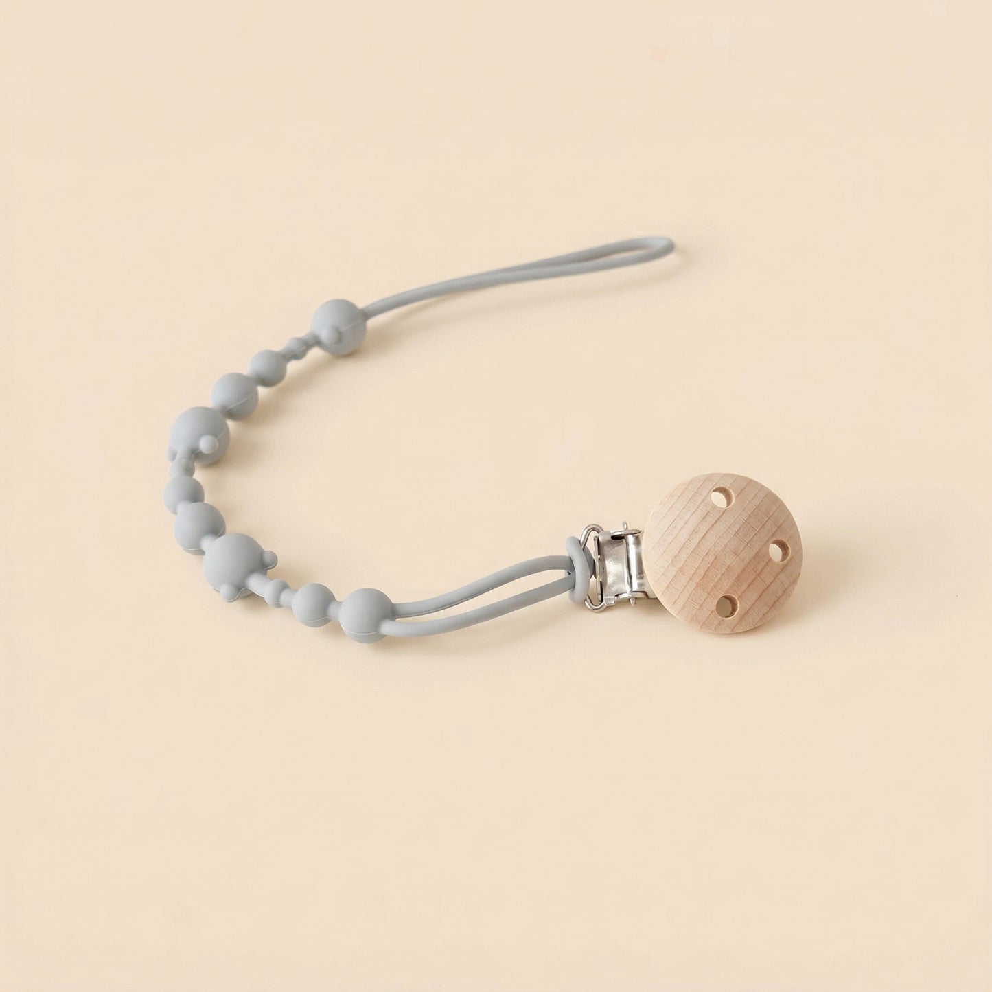 Silicone Baby Pacifier Clip - Anti-Loss Soothing Teether Chain - Safe Flexible Toy Lanyard for Strollers & Clothing