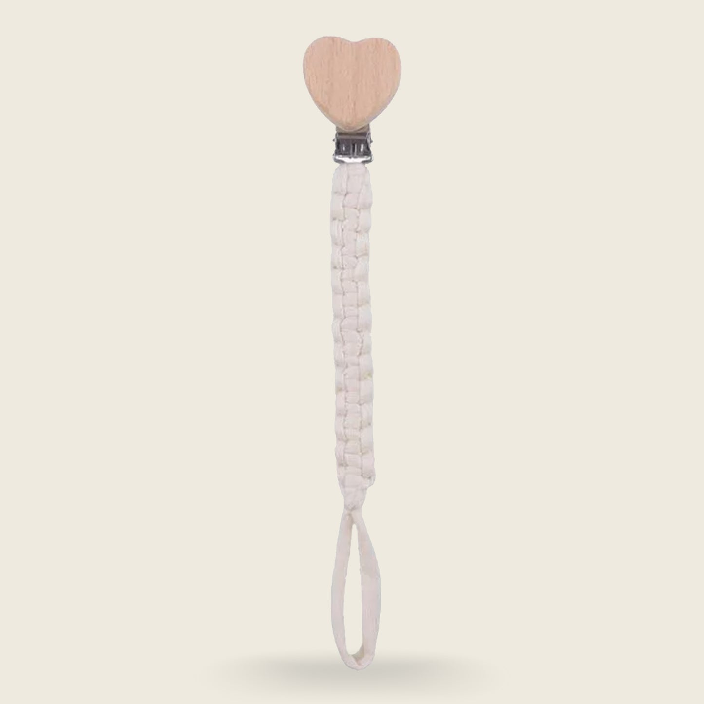 Personalized Wooden Baby Pacifier Clip - Custom Name Cloth Weaving Dummy Holder - Safe Newborn Teether Pendant Gift