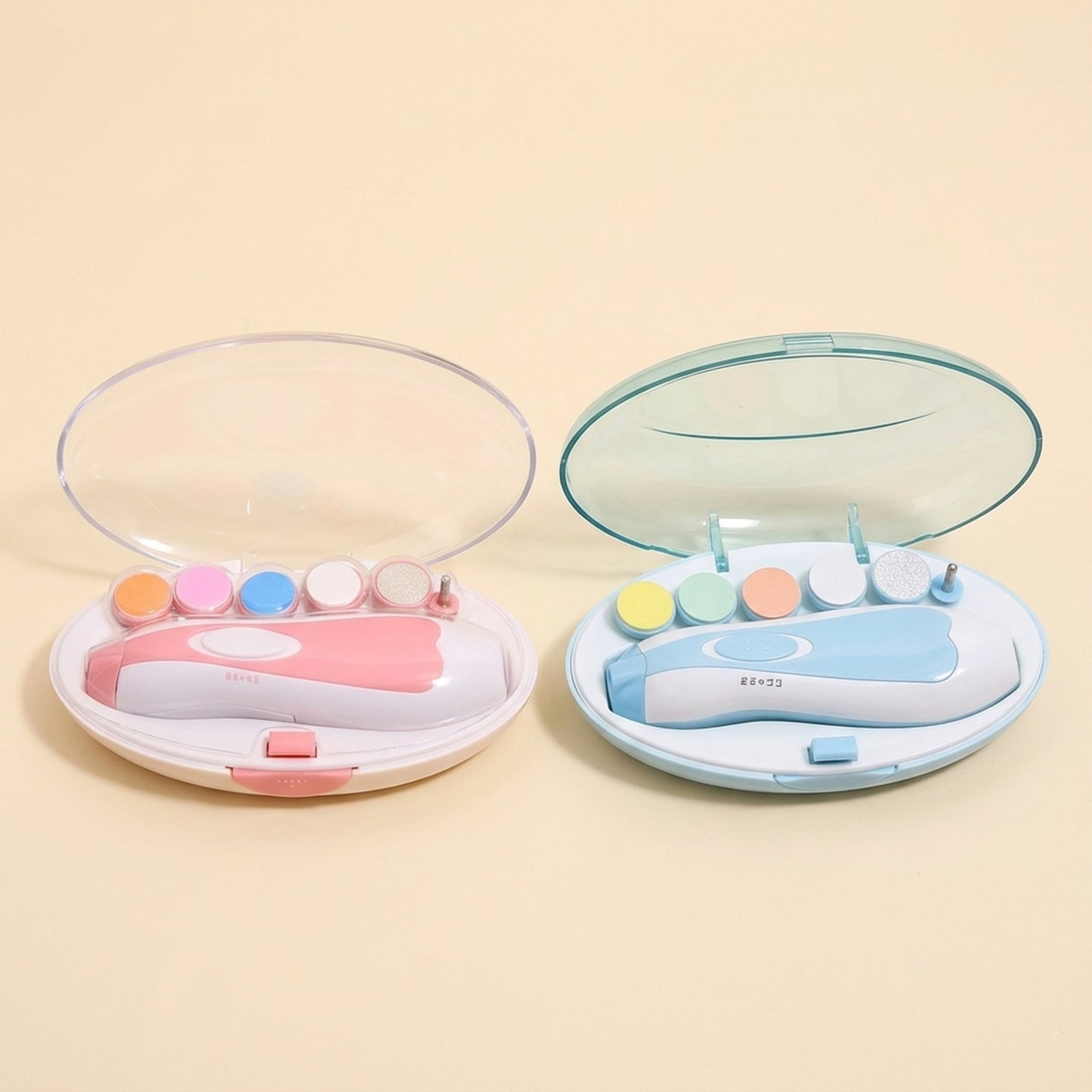 Electric Baby Nail Trimmer Set - Safe Multifunctional Manicure Tool - Portable Baby Nail File & Clippers for Toes & Fingernails