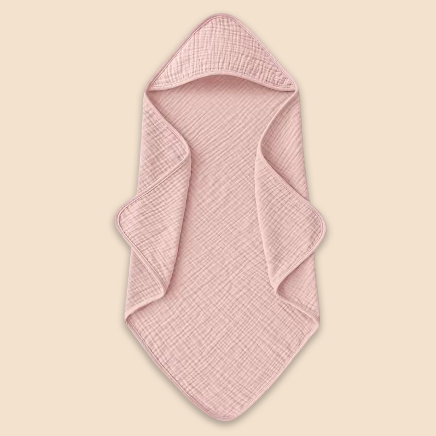 Soft Muslin Hooded Towel - 100% Pure Cotton Breathable Bathrobe - Absorbent Towel for Babies