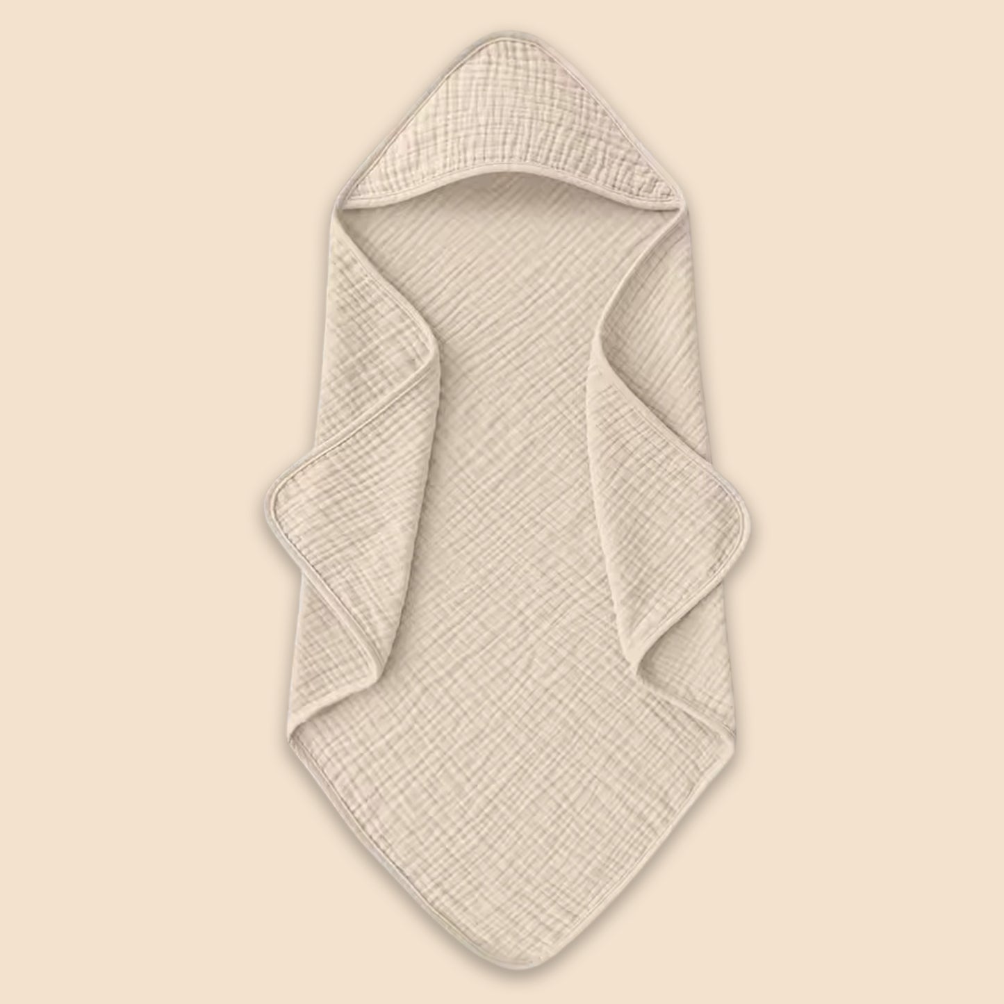 Soft Muslin Hooded Towel - 100% Pure Cotton Breathable Bathrobe - Absorbent Towel for Babies