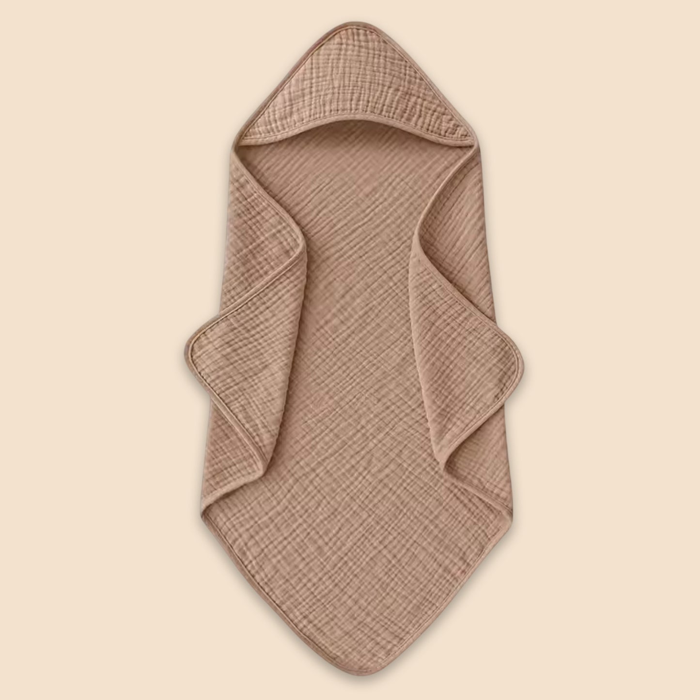 Soft Muslin Hooded Towel - 100% Pure Cotton Breathable Bathrobe - Absorbent Towel for Babies