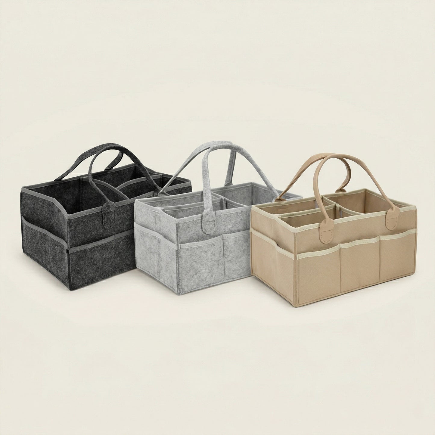 Portable Stroller Hanging Bag - Foldable Diaper Organizer - Thicken Mommy Tote Storage Basket for Baby Gear