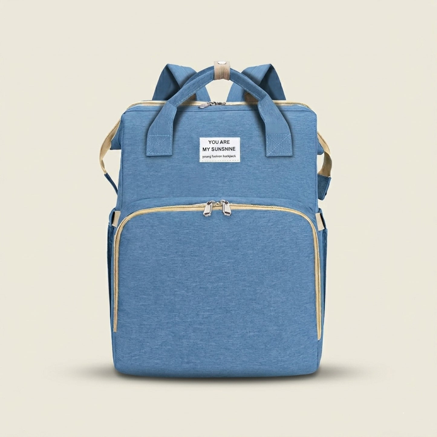 Foldable Baby Bed Diaper Bag - 3-in-1 Changing Station & Backpack - Large Capacity Insulated Mommy Bag for Travel