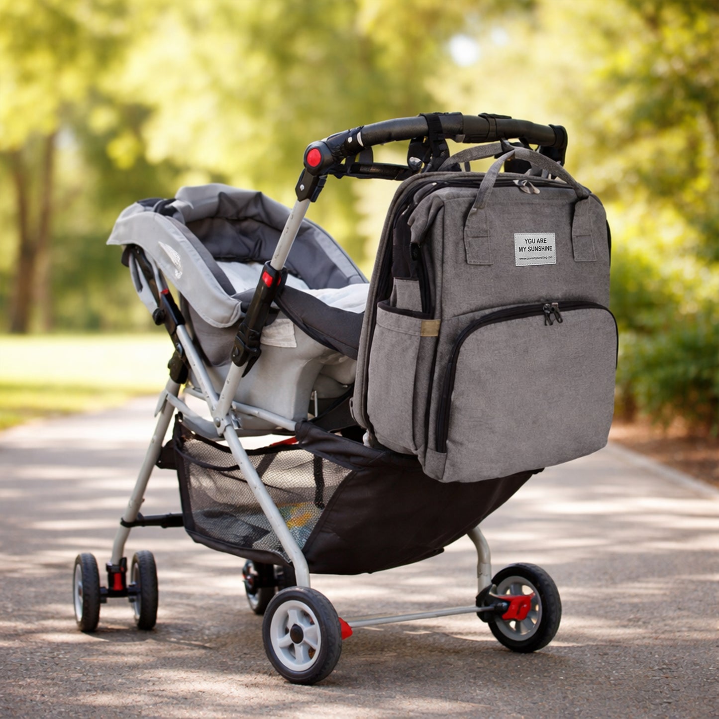 Foldable Baby Bed Diaper Bag - 3-in-1 Changing Station & Backpack - Large Capacity Insulated Mommy Bag for Travel