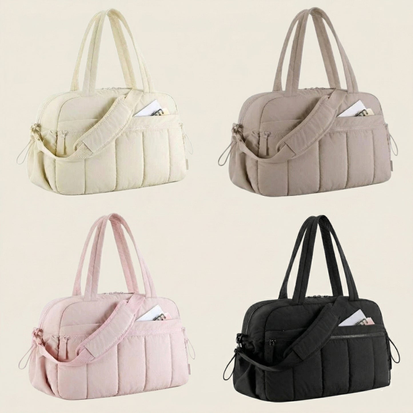Waterproof Baby Diaper Travel Duffel Bag - Large Capacity Mom Bag - Multi-functional Maternity Tote & Airport Cabin Bag