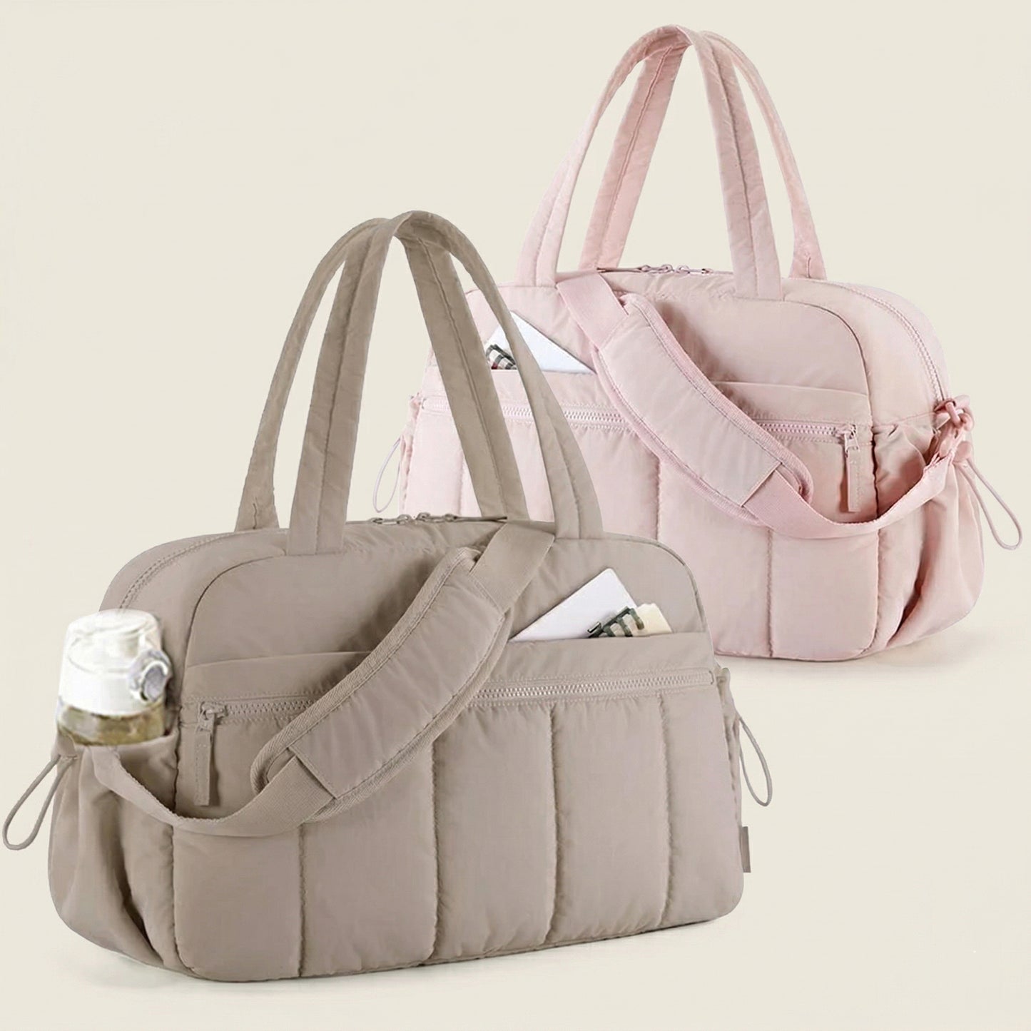Waterproof Baby Diaper Travel Duffel Bag - Large Capacity Mom Bag - Multi-functional Maternity Tote & Airport Cabin Bag