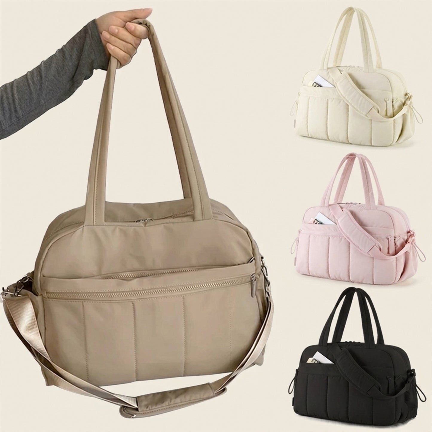 Waterproof Baby Diaper Travel Duffel Bag - Large Capacity Mom Bag - Multi-functional Maternity Tote & Airport Cabin Bag