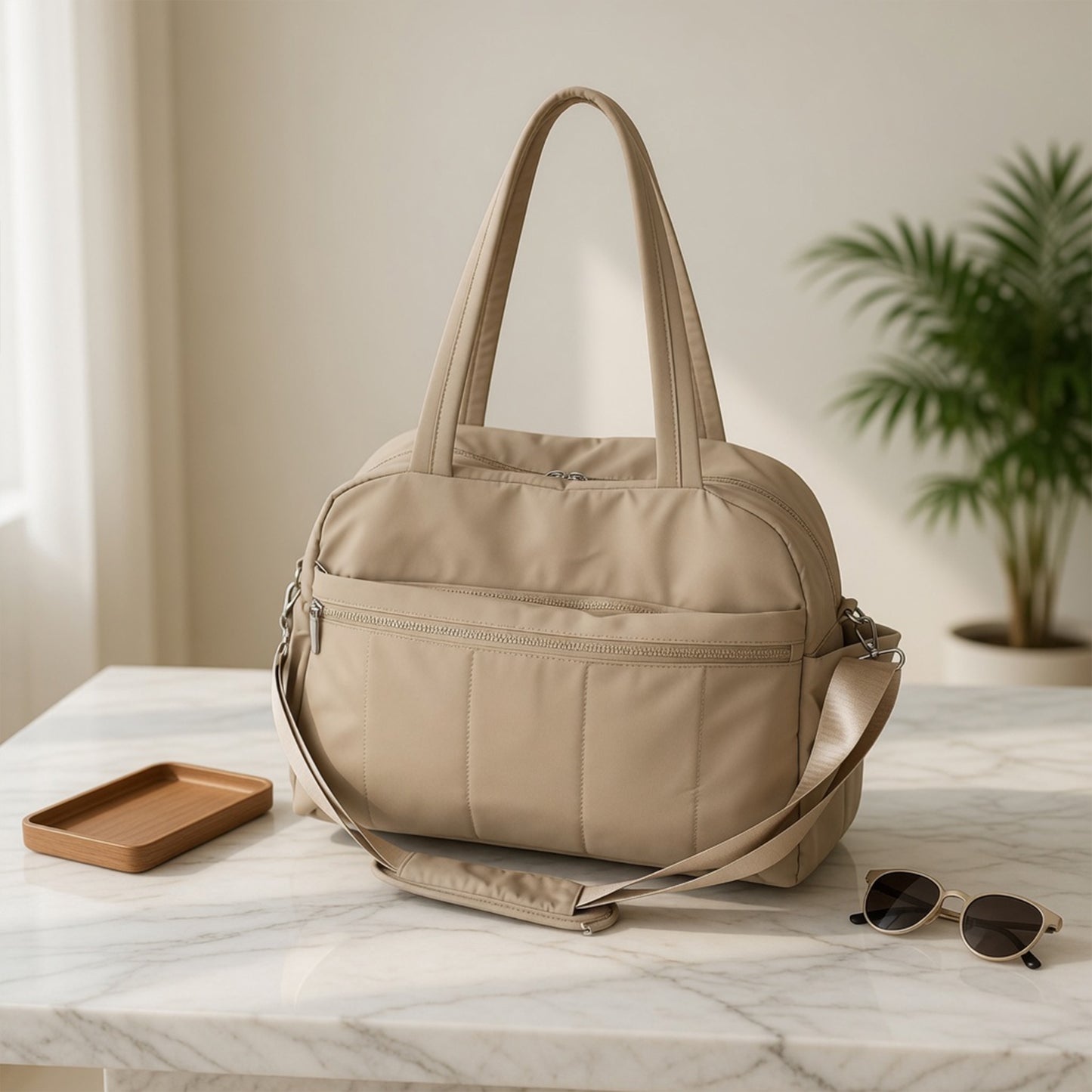 Waterproof Baby Diaper Travel Duffel Bag - Large Capacity Mom Bag - Multi-functional Maternity Tote & Airport Cabin Bag