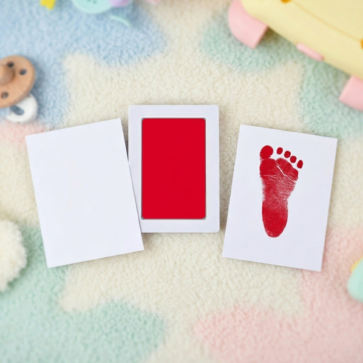 Clean-Touch Baby Hand and Footprint Kit - Safe Mess-Free Inkless Stamp Pad - Memorable DIY Newborn Souvenir & Baby Shower Gift