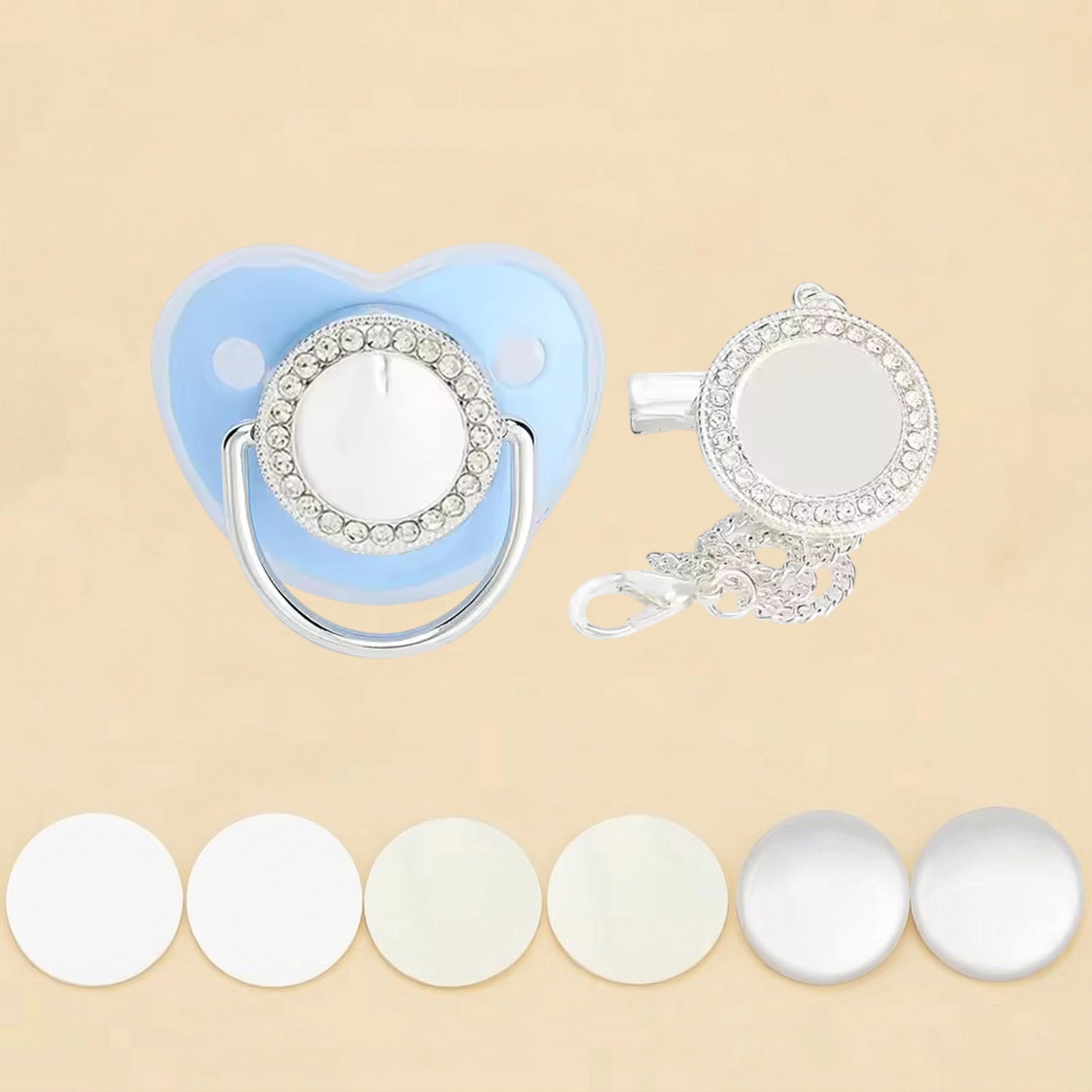 Personalized Silicone Pacifier Clip Holder - BPA-Free Luxury Teether Set - Newborn Dummy Soother Accessory for Infants