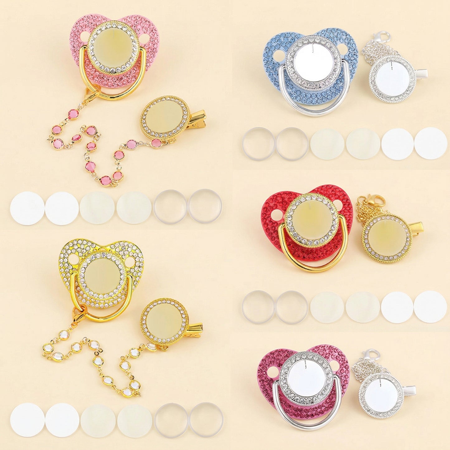 Personalized Silicone Pacifier Clip Holder - BPA-Free Luxury Teether Set - Newborn Dummy Soother Accessory for Infants