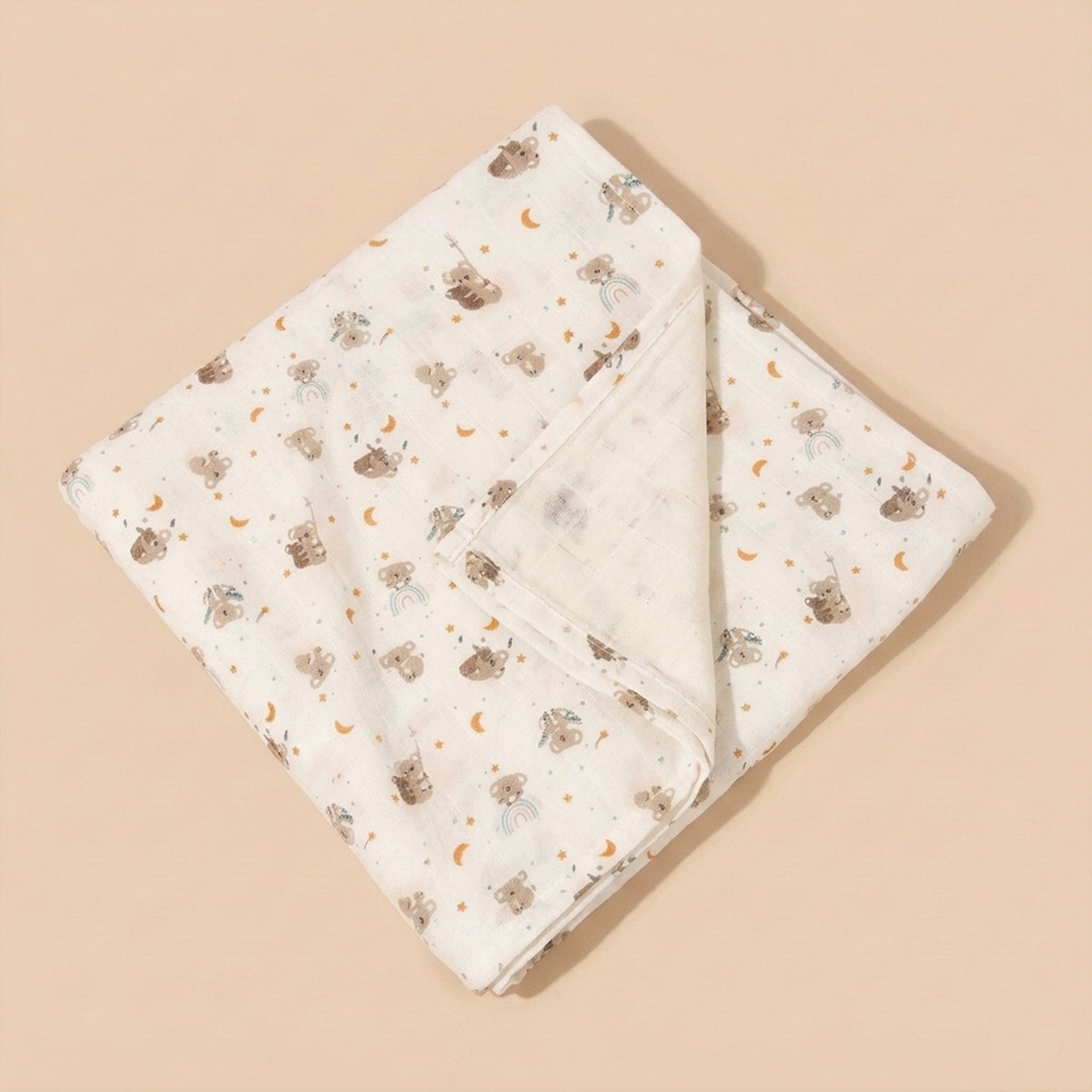 Breathable Muslin Receiving Blanket - Soft Pure Cotton Swaddle - Versatile Infant Bedding & Bath Towel Set