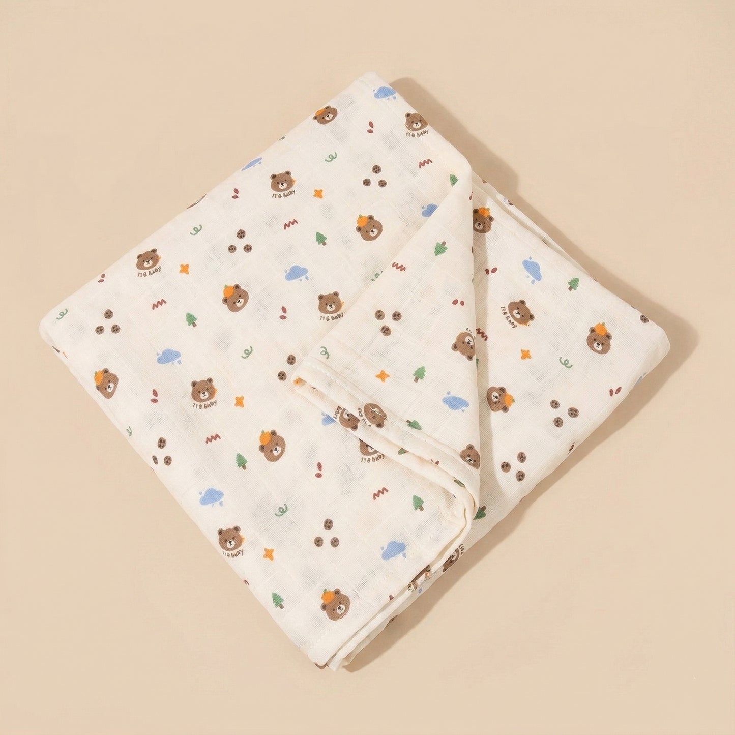 Breathable Muslin Receiving Blanket - Soft Pure Cotton Swaddle - Versatile Infant Bedding & Bath Towel Set