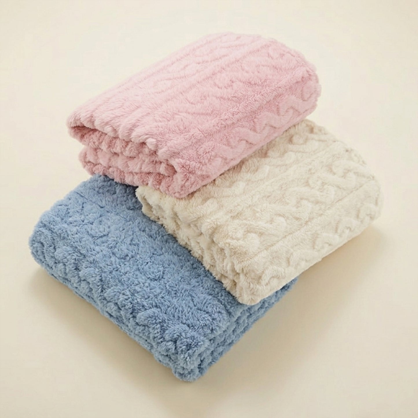 Striped Coral Fleece Baby Blanket - All-Season Flannel Nap Quilt - Breathable Bedding for Infants & Toddlers