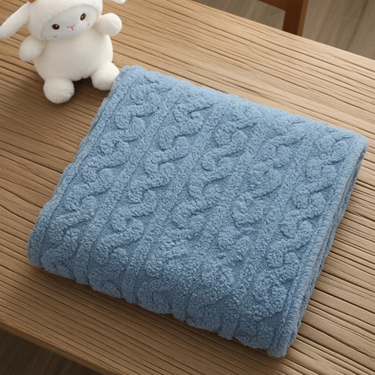 Striped Coral Fleece Baby Blanket - All-Season Flannel Nap Quilt - Breathable Bedding for Infants & Toddlers