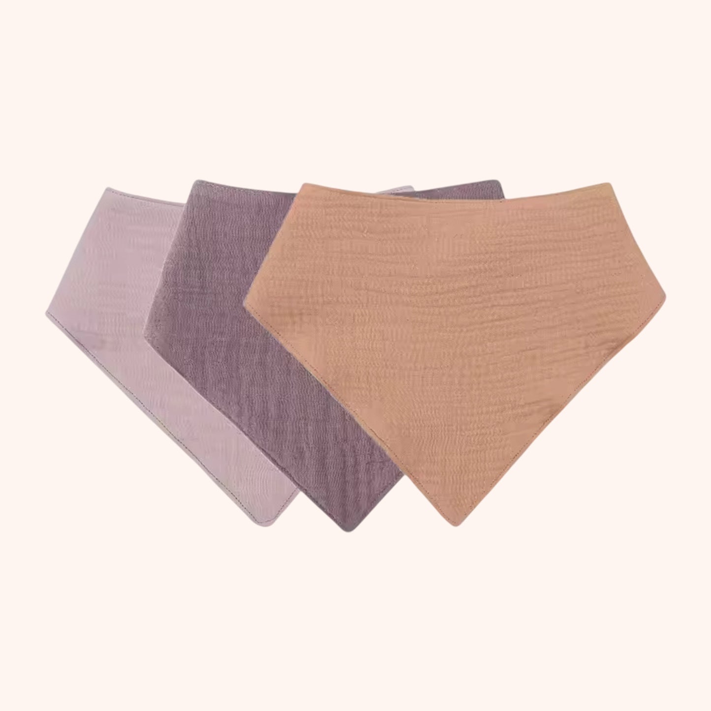 3/4/5-Piece Baby Cotton Bib Set - Solid Color Triangle Bandana - Soft Absorbent Saliva Towel & Burp Cloth Gift for Newborns