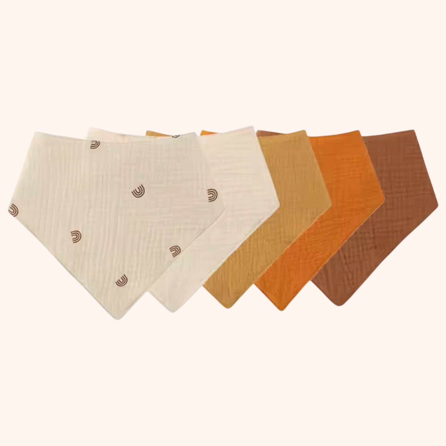 3/4/5-Piece Baby Cotton Bib Set - Solid Color Triangle Bandana - Soft Absorbent Saliva Towel & Burp Cloth Gift for Newborns