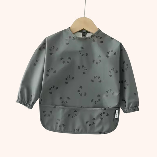 Waterproof Long Sleeve Baby Bib - Adjustable Feeding Smock - Kids Art Painting Apron & Mealtime Feeding Cloth