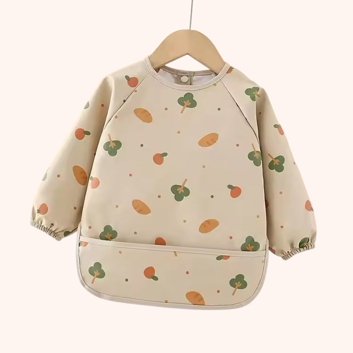 Waterproof Long Sleeve Baby Bib - Adjustable Feeding Smock - Kids Art Painting Apron & Mealtime Feeding Cloth