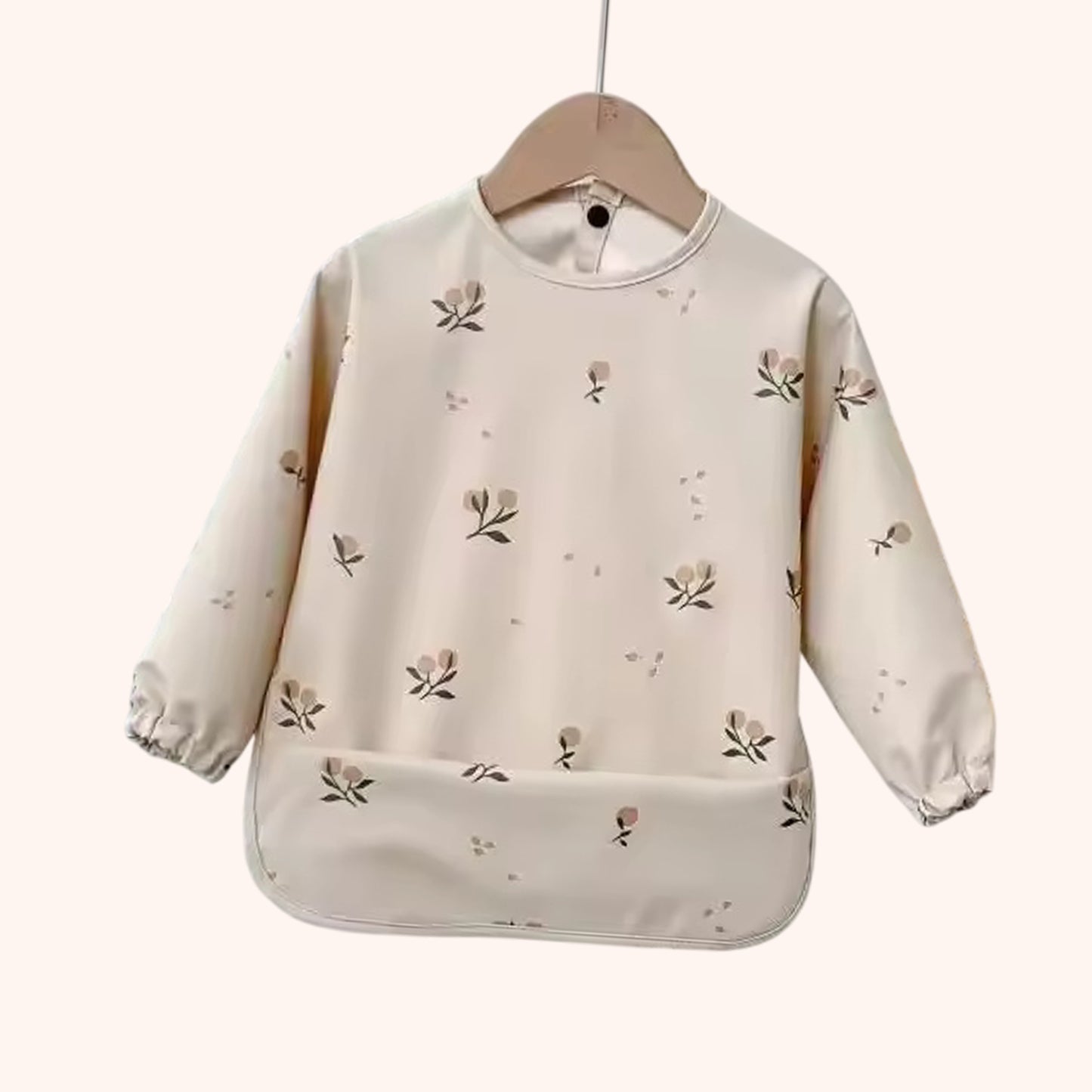 Waterproof Long Sleeve Baby Bib - Adjustable Feeding Smock - Kids Art Painting Apron & Mealtime Feeding Cloth