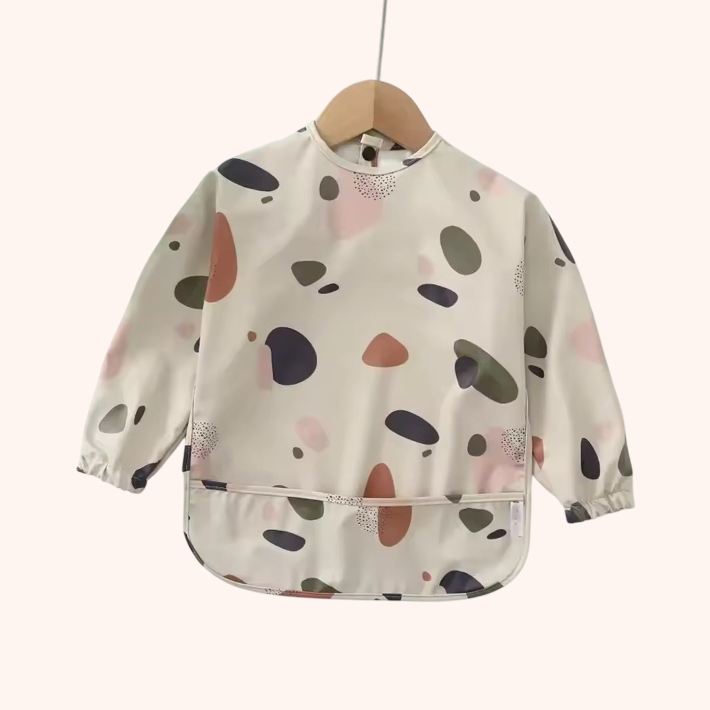 Waterproof Long Sleeve Baby Bib - Adjustable Feeding Smock - Kids Art Painting Apron & Mealtime Feeding Cloth