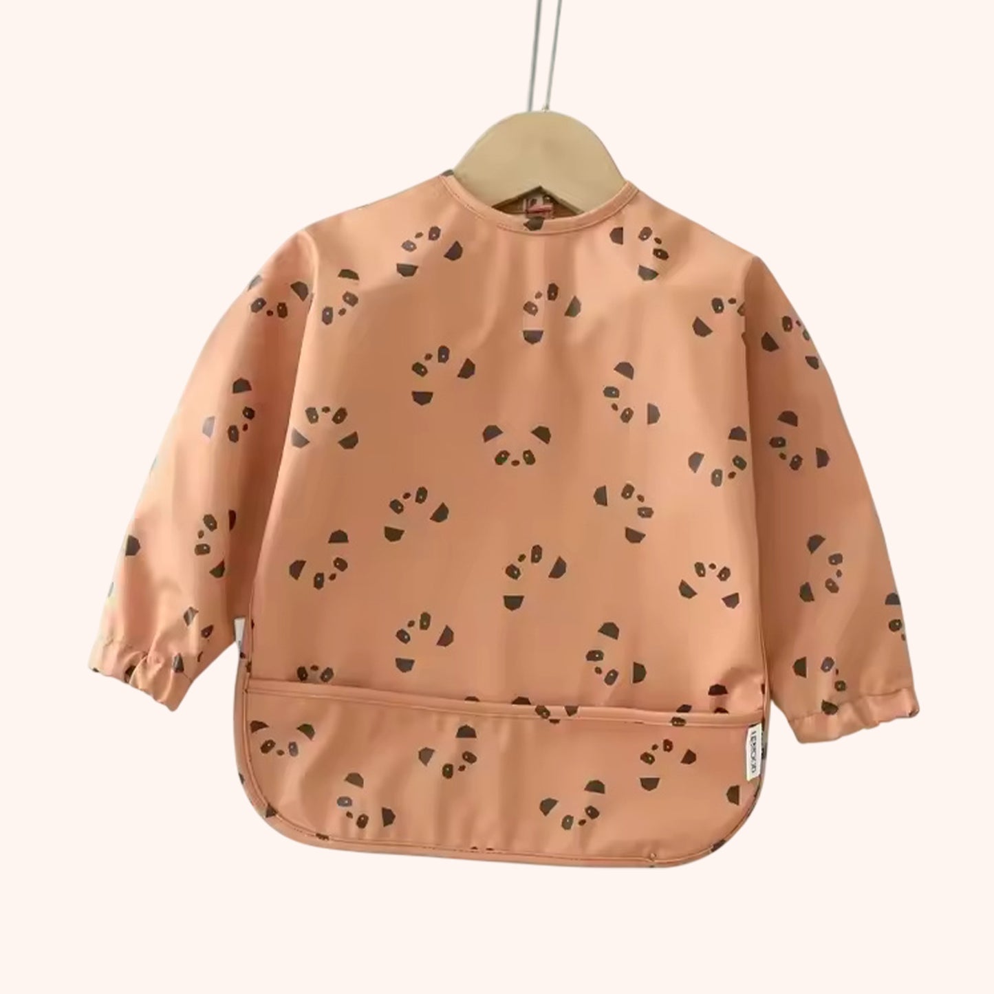 Waterproof Long Sleeve Baby Bib - Adjustable Feeding Smock - Kids Art Painting Apron & Mealtime Feeding Cloth