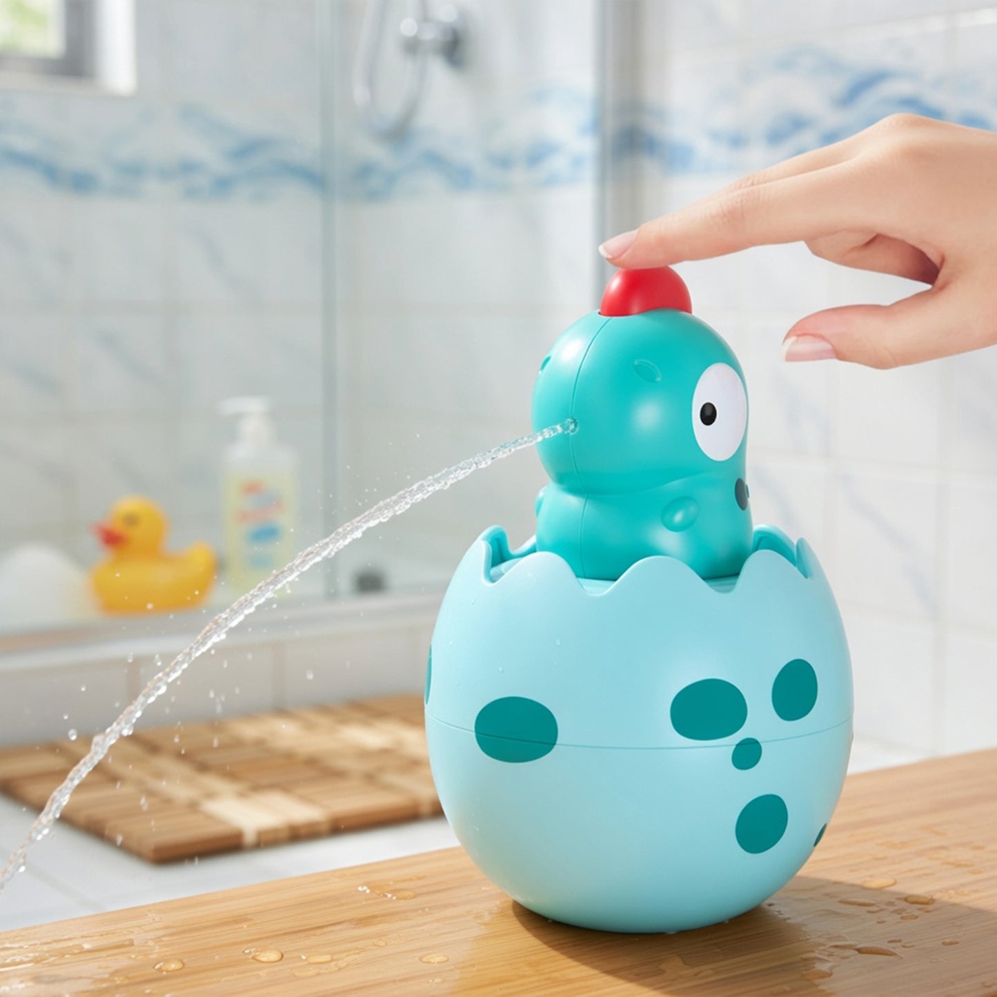 Egg Sprinkler Bath Toy - Water Spraying Duck & Penguin - Fun Floating Shower & Swimming Toy Gift for Boys & Girls