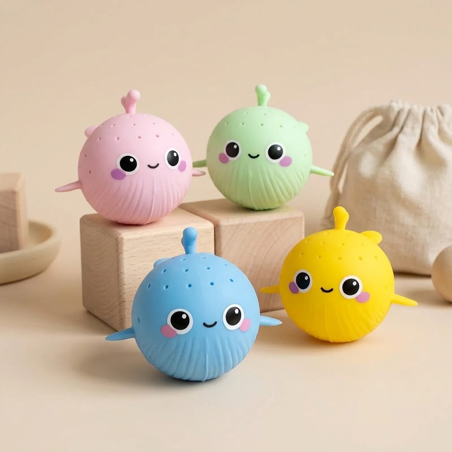 Soft Sponge Whale Bath Toy - Squishy Water Play Accessory - Fun Summer Swimming & Squeezing Toy for Toddlers & Kids