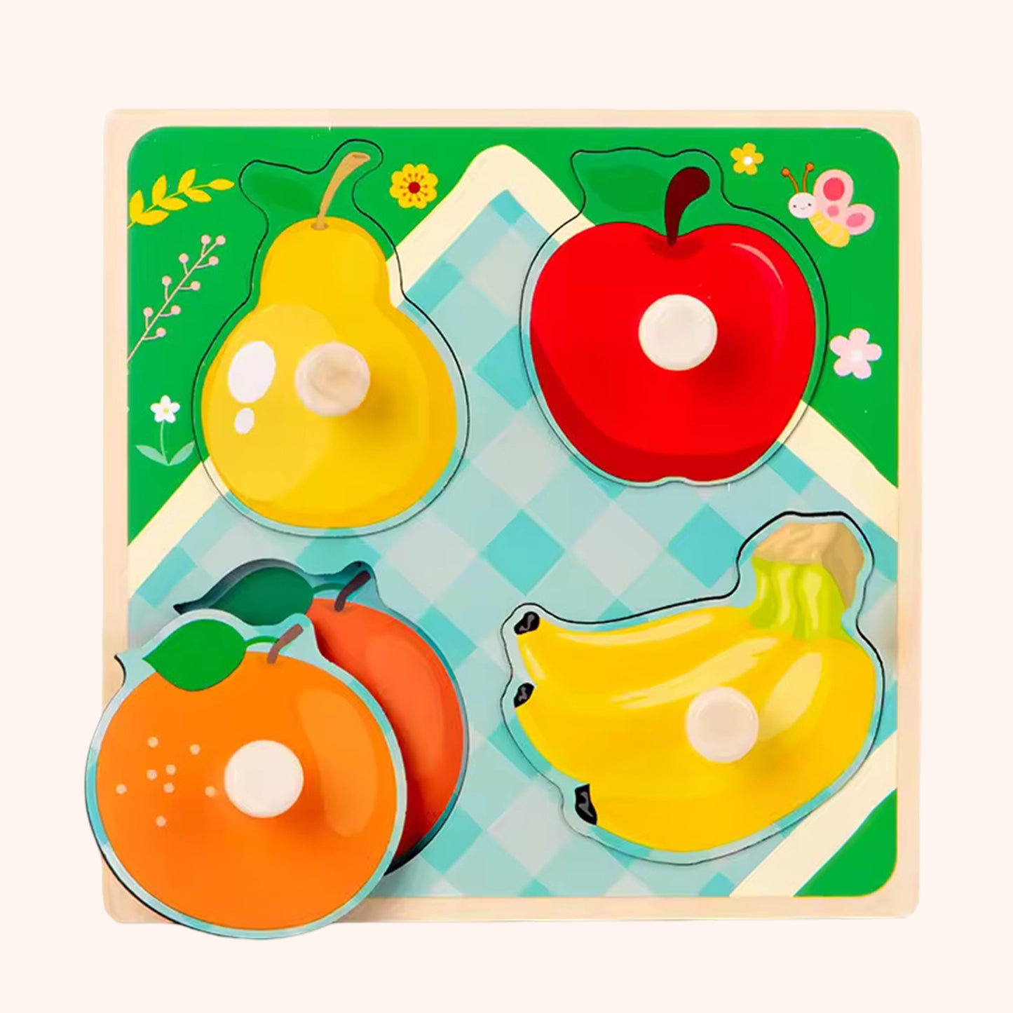 Baby Wooden Puzzles - Alphabet & Number Cognition Learning Board - Early Educational Hand Grab Toys for Toddlers 1-3 Years