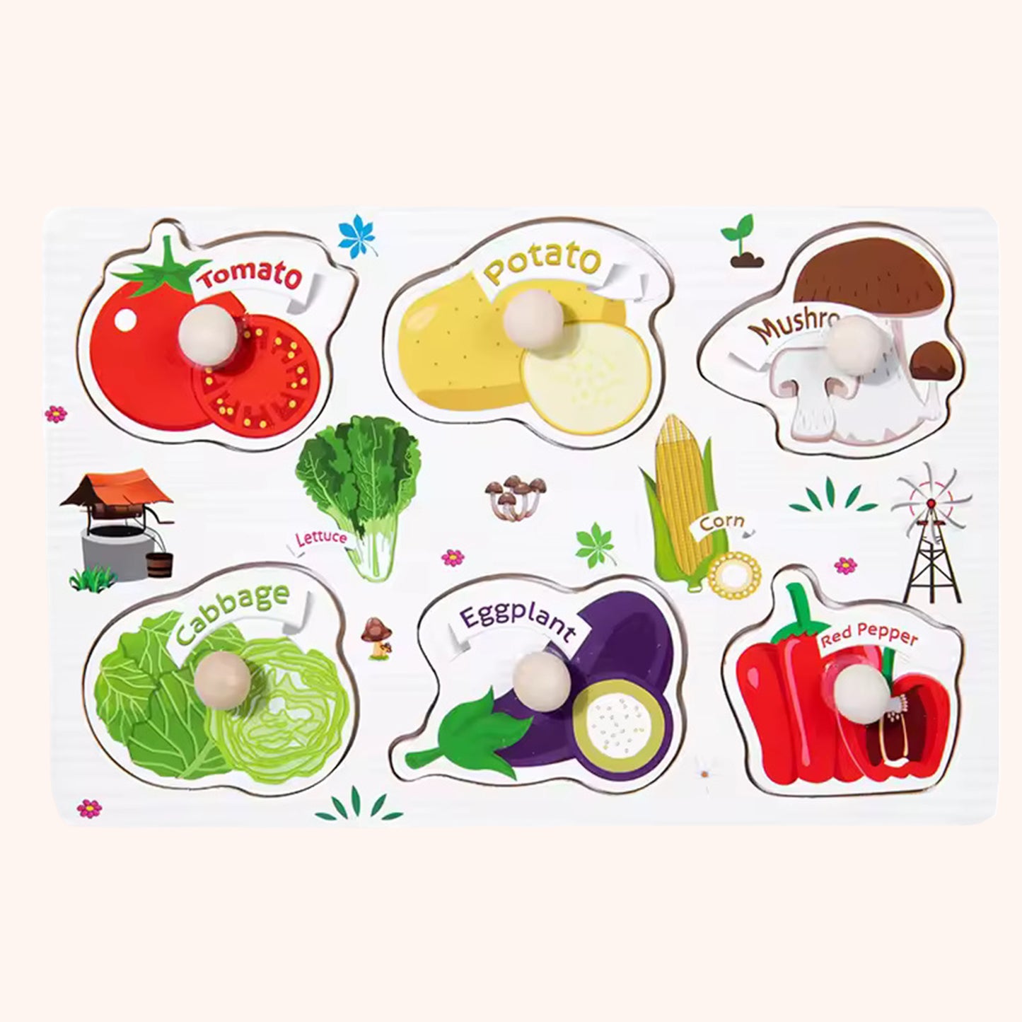 Baby Wooden Puzzles - Alphabet & Number Cognition Learning Board - Early Educational Hand Grab Toys for Toddlers 1-3 Years