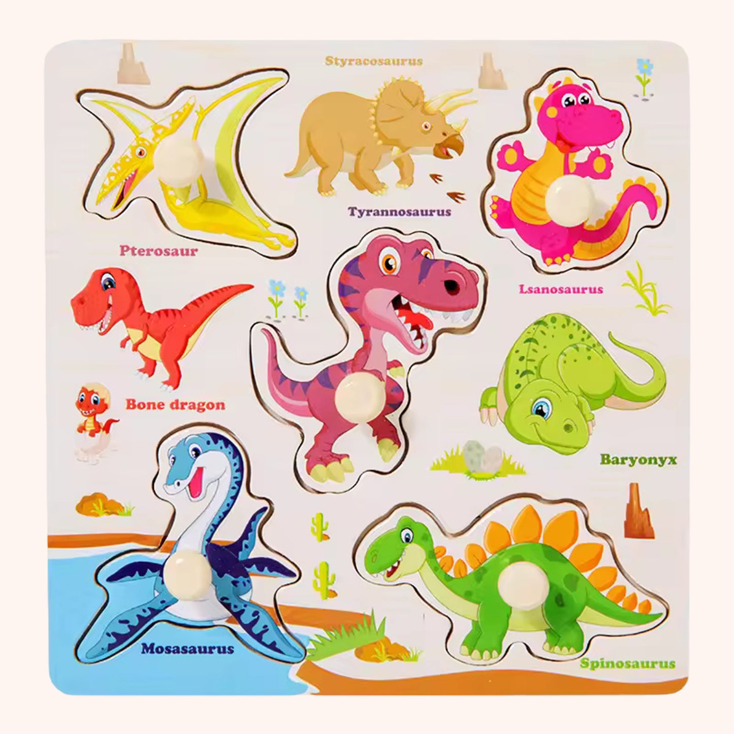 Baby Wooden Puzzles - Alphabet & Number Cognition Learning Board - Early Educational Hand Grab Toys for Toddlers 1-3 Years
