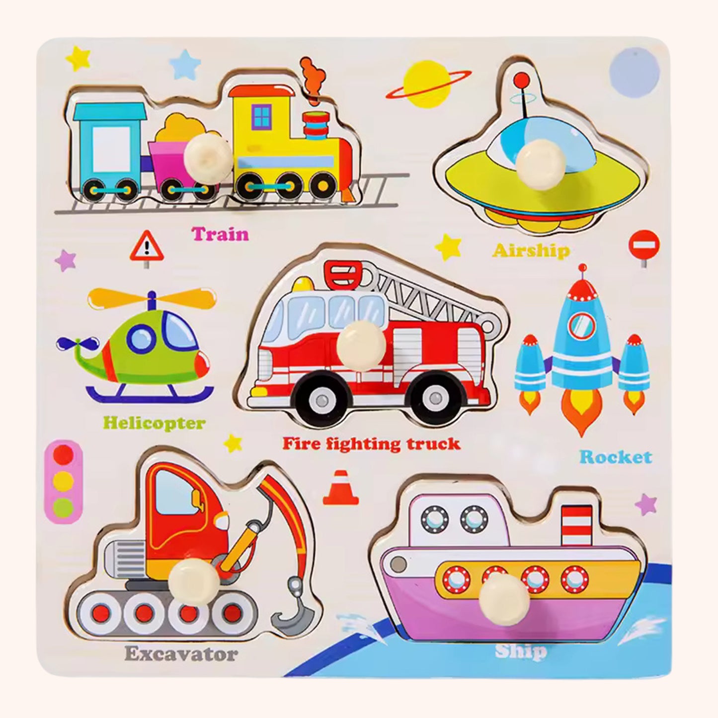 Baby Wooden Puzzles - Alphabet & Number Cognition Learning Board - Early Educational Hand Grab Toys for Toddlers 1-3 Years
