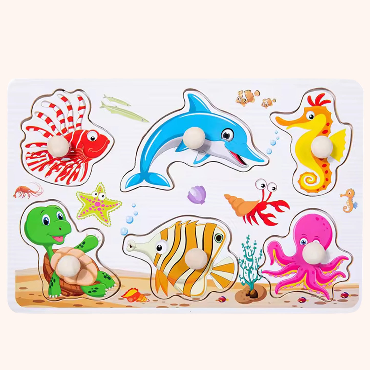 Baby Wooden Puzzles - Alphabet & Number Cognition Learning Board - Early Educational Hand Grab Toys for Toddlers 1-3 Years