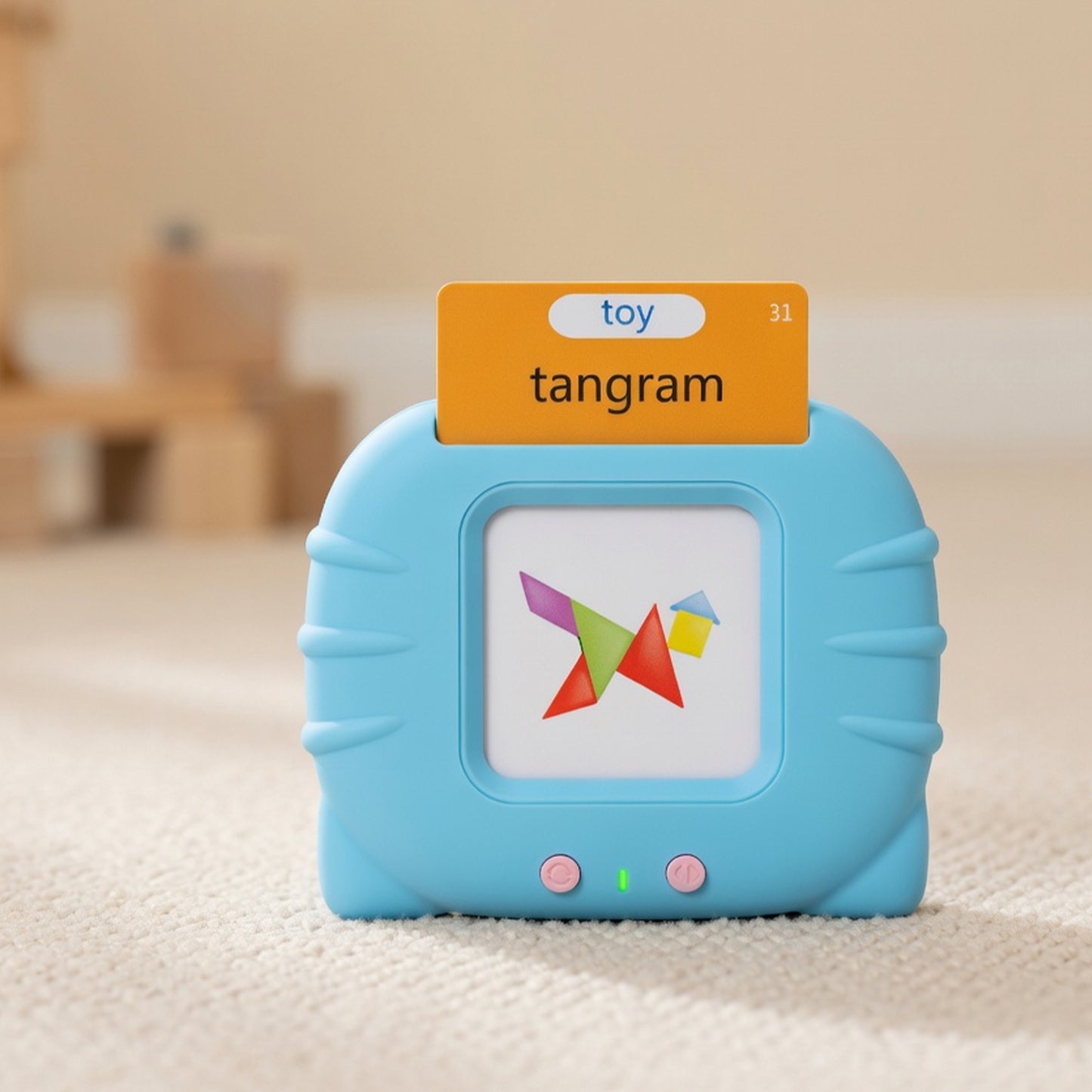 Talking Flash Cards Learning Toy - Audible Preschool English Machine - Educational Audio Vocabulary Gift for Kids
