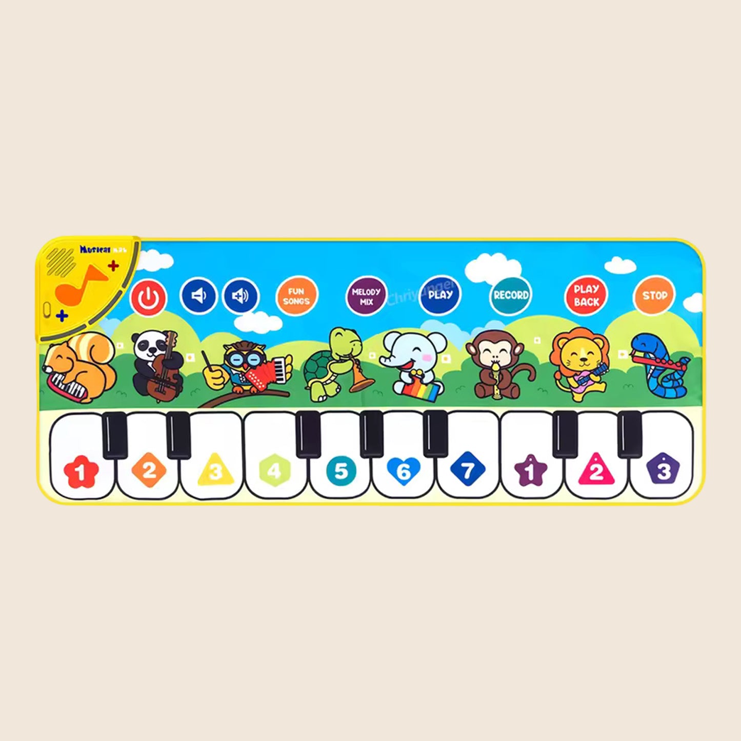 Musical Piano Mat for Toddlers - Floor Dance Carpet - Early Educational Music & Movement Toy Gift