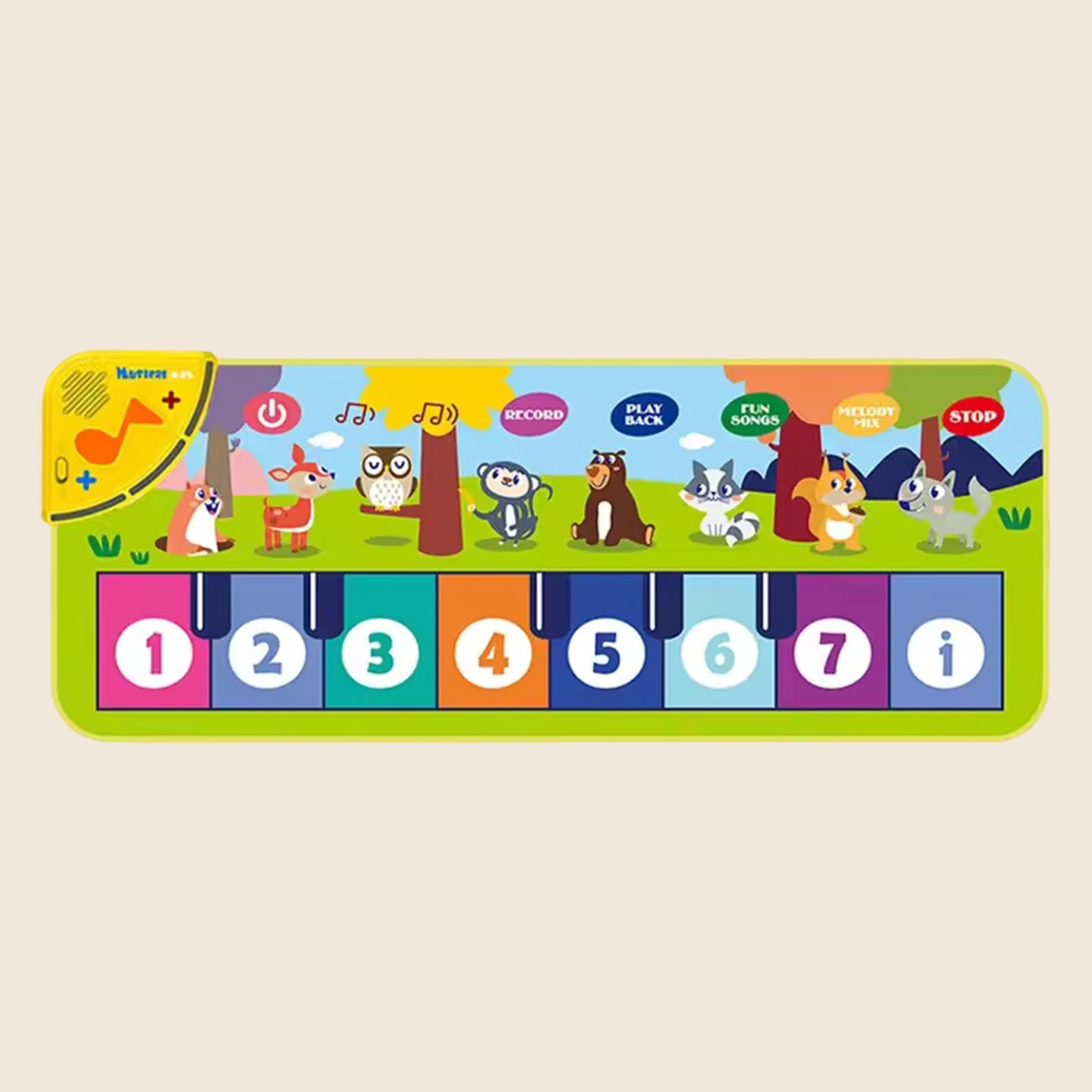 Musical Piano Mat for Toddlers - Floor Dance Carpet - Early Educational Music & Movement Toy Gift
