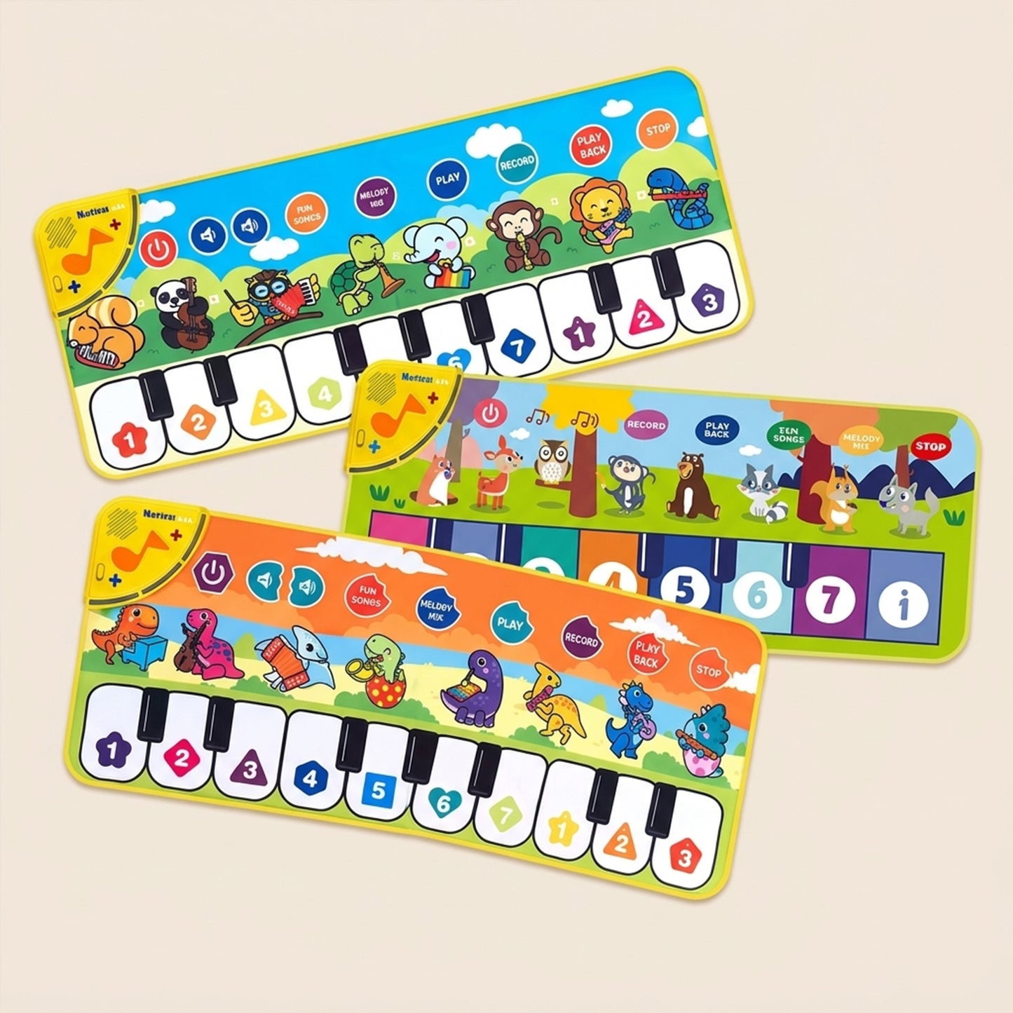 Musical Piano Mat for Toddlers - Floor Dance Carpet - Early Educational Music & Movement Toy Gift